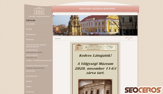 volgysegimuzeum.hu desktop előnézeti kép