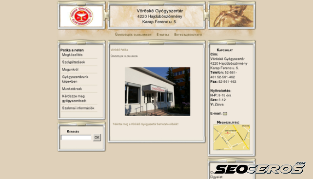 voroskopatika.hu desktop náhľad obrázku