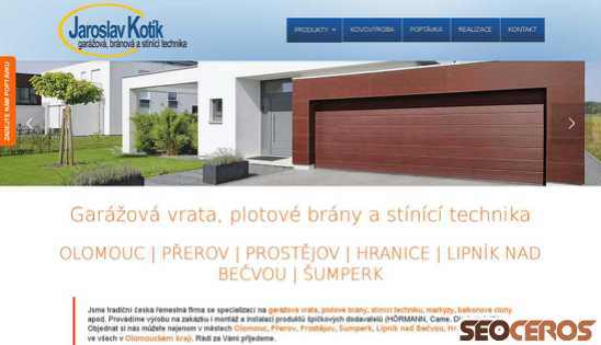 vrata-brany-kotik.cz desktop előnézeti kép
