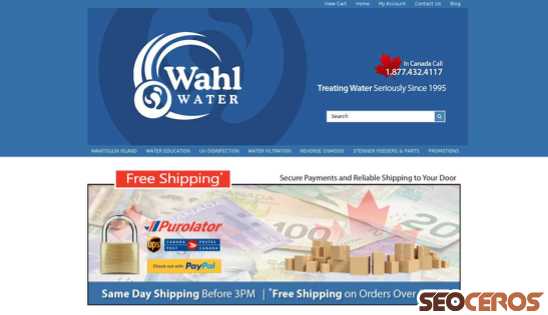 wahlwater.com desktop vista previa