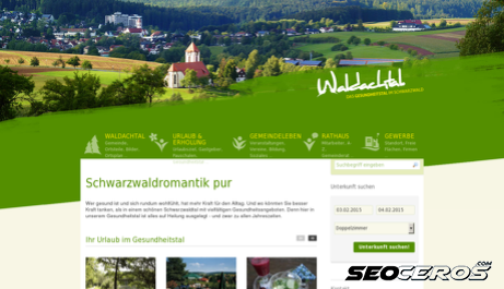 waldachtal.de desktop náhľad obrázku