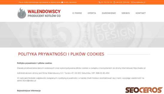 walsc.pl/polityka-prywatnosci desktop Vista previa