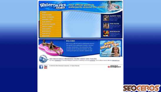 waterparks.com desktop 미리보기
