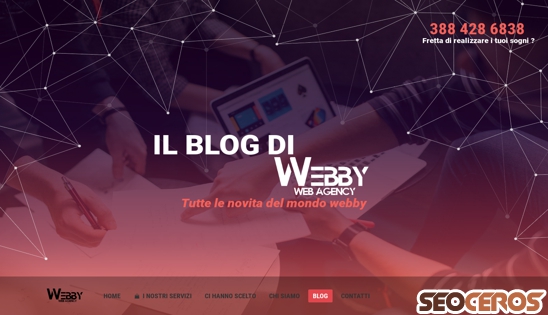 webbyagency.it/blog desktop preview