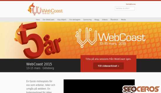 webcoast.se desktop náhľad obrázku