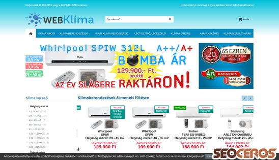 webklima.hu desktop előnézeti kép