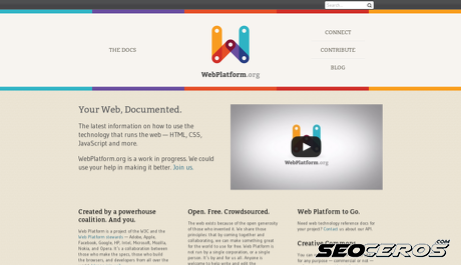 webplatform.org desktop vista previa