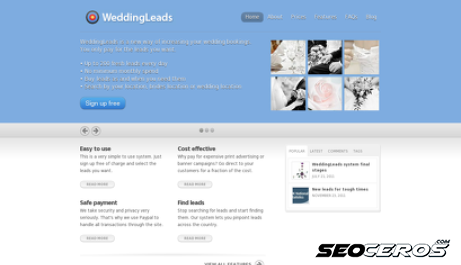 weddingleads.co.uk desktop Vorschau