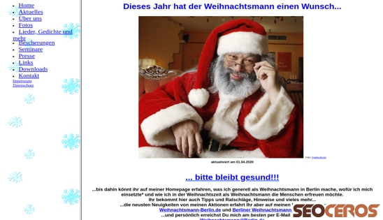 weihnachtsmann-berlin.de desktop Vorschau