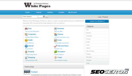 white-pages.co.uk desktop Vorschau
