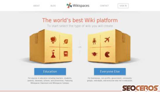 wikispaces.com desktop Vista previa