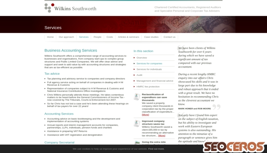 wilkinssouthworth.co.uk/services/services-for-companies desktop 미리보기