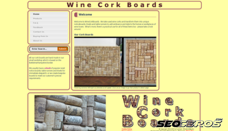 winecorkboards.co.uk desktop obraz podglądowy