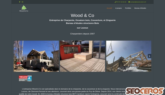 wood-and-co.fr desktop preview