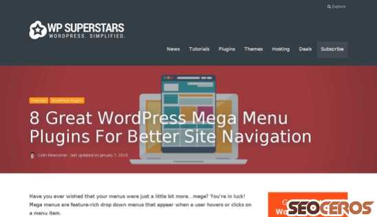 wpsuperstars.net/wordpress-mega-menu-plugins desktop 미리보기