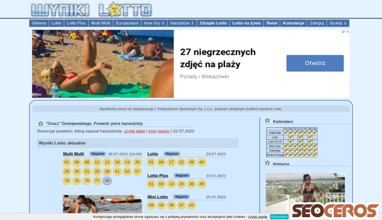 wynikilotto.net.pl desktop náhľad obrázku