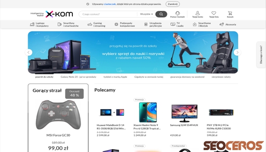 x-kom.pl desktop obraz podglądowy