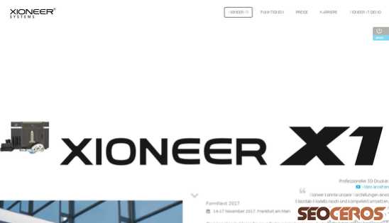 xioneer.com desktop preview