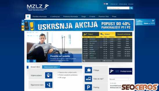 zagreb-airport.hr desktop prikaz slike