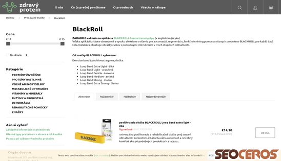 zdravyprotein.sk/blackroll desktop előnézeti kép