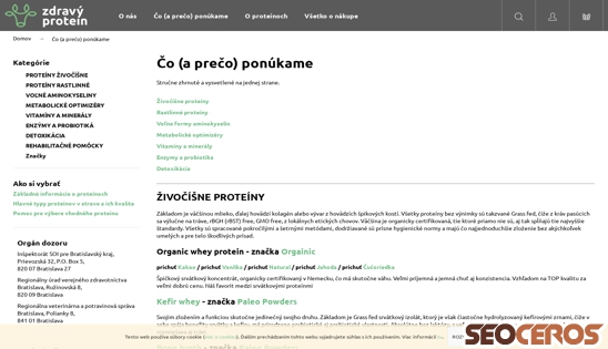 zdravyprotein.sk/ponuka-proteinov desktop náhľad obrázku