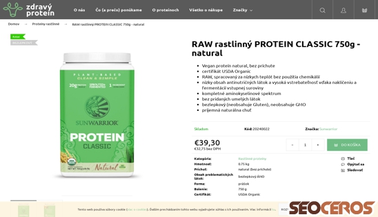 zdravyprotein.sk/sunwarrior-protein-classic-bio-natural desktop obraz podglądowy