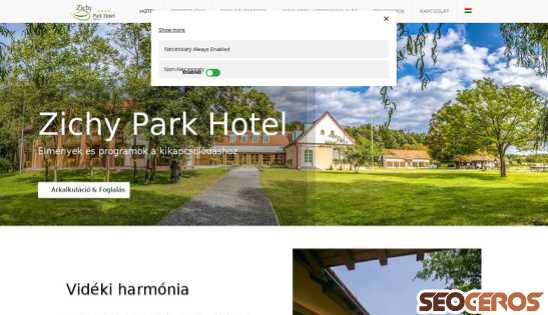 zichypark-hotel.hu desktop előnézeti kép