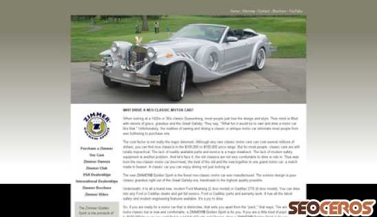 zimmermotorcars.com desktop náhled obrázku