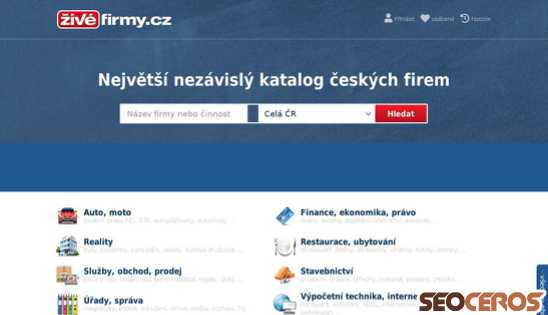 zivefirmy.cz desktop preview