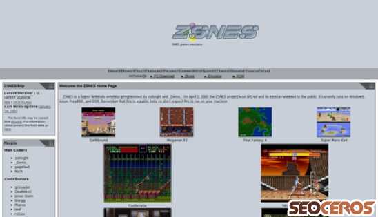 zsnes.com desktop vista previa
