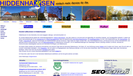 hiddenhausen.de desktop előnézeti kép