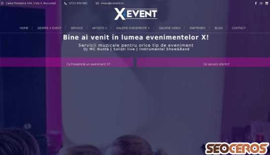 x-event.ro desktop förhandsvisning