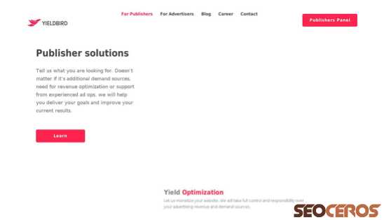 yieldbird.com/publishersolutions-3 desktop previzualizare
