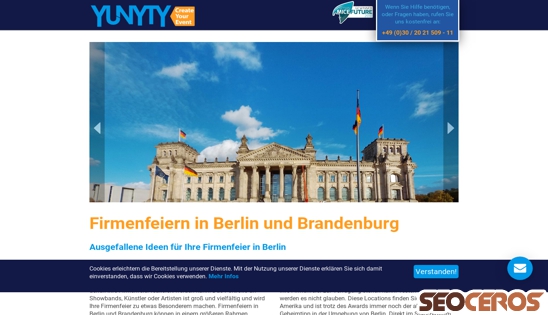 yunyty.de/page/firmenfeier-berlin desktop förhandsvisning