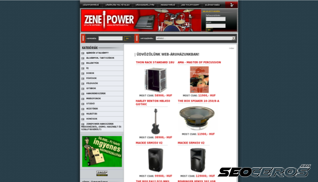 zenepower.hu desktop náhľad obrázku