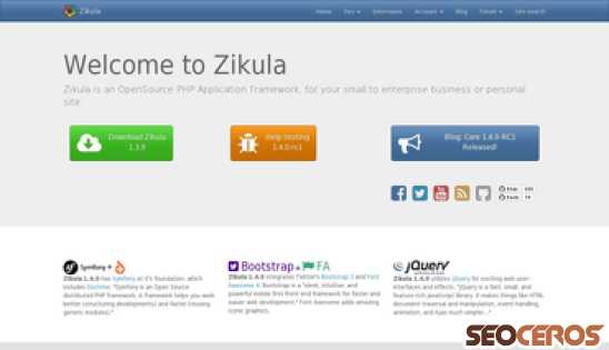 zikula.org desktop vista previa