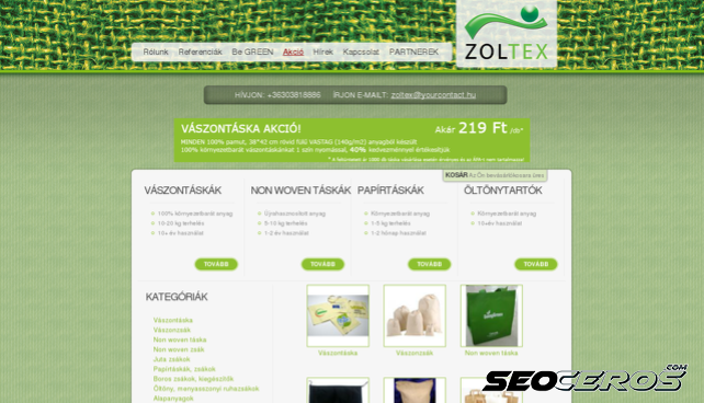 zoltex.hu desktop előnézeti kép