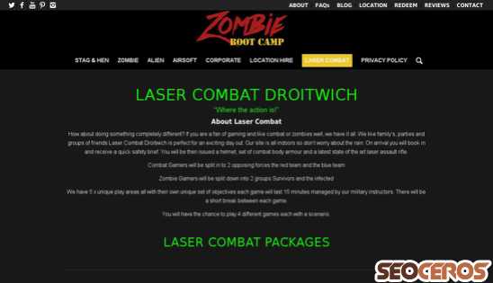 zombiebootcamp.co.uk/laser-combat-droitwich desktop preview