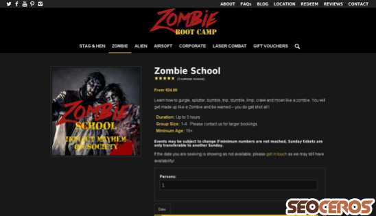 zombiebootcamp.co.uk/product/zombie-school-bookable desktop preview