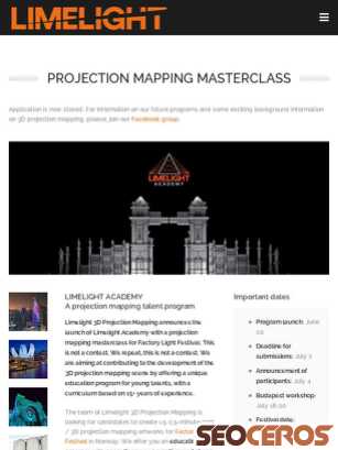 3dprojectionmapping.net/masterclass tablet 미리보기
