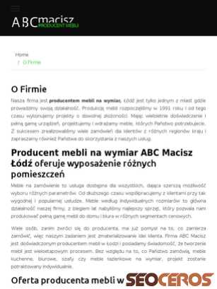 abc-macisz.pl/o-firmie.html tablet preview