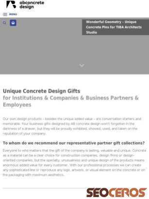 abconcretedesign.com/corporate-gifts tablet előnézeti kép