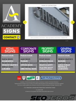 academy-signs.co.uk tablet anteprima