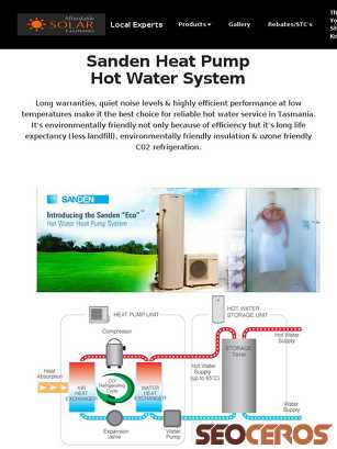 affordablesolartasmania.com/Sanden-Heat-Pump-Hot-Water-Systems.html tablet náhled obrázku