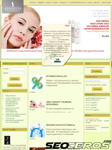afrodita-kozmetika.hu tablet előnézeti kép
