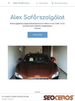 alexsoforszolgalat.business.site tablet preview