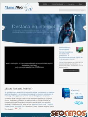 altamiraweb.net tablet előnézeti kép