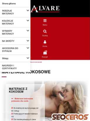 alvare.pl/materace-kokosowe tablet náhled obrázku