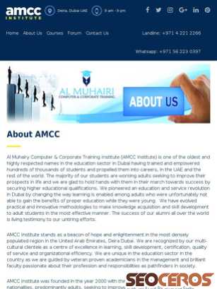 amccinstitute.com/about-us.php tablet preview