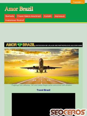 amorbrazil.world/travel-brasil tablet vista previa